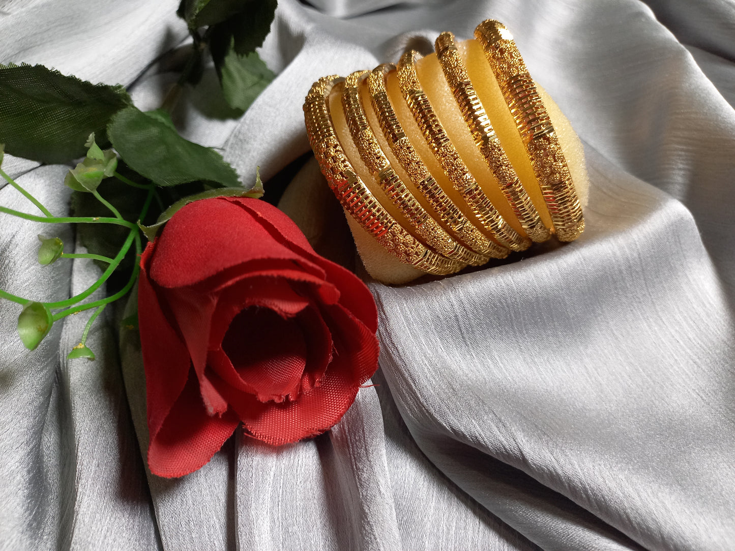 Royal Gleam Gold Bangles