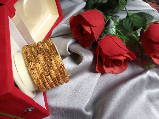 Royal Gleam Gold Bangles