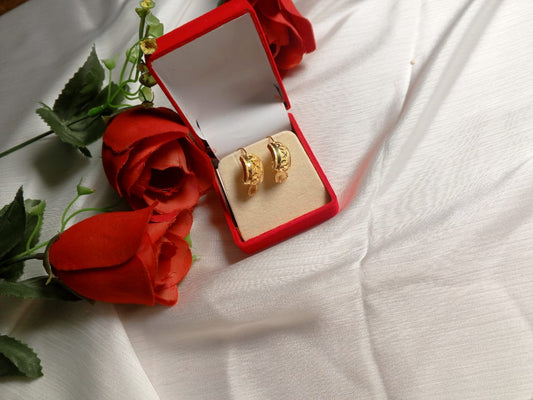 1 Pair Gold Plated Bali Earrings