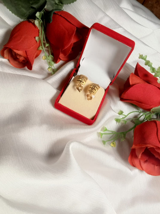 1 Pair Gold Plated Bali Earrings