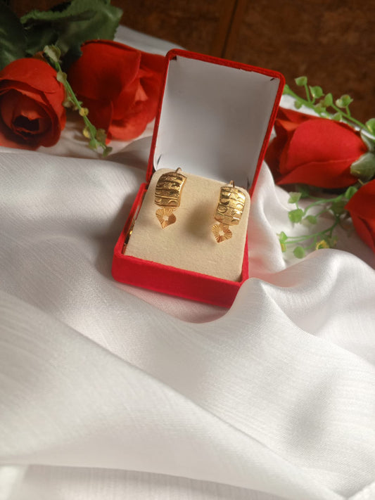 1 Pair Gold Plated Bali Earrings