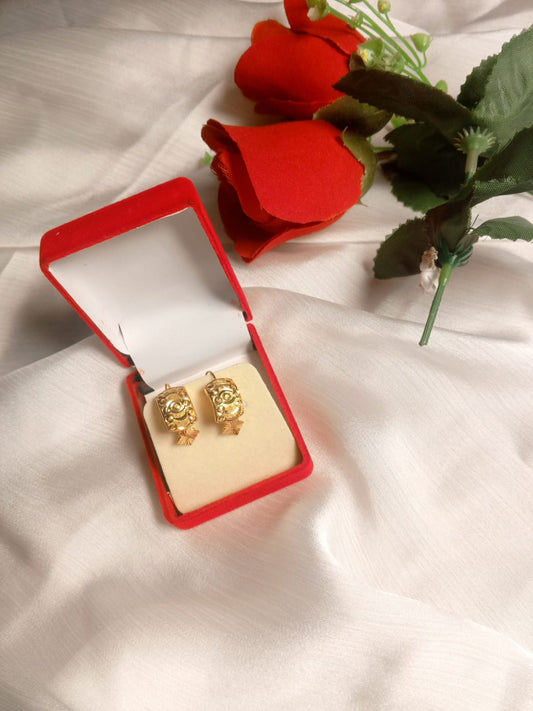 1 Pair Gold Plated Bali Earrings